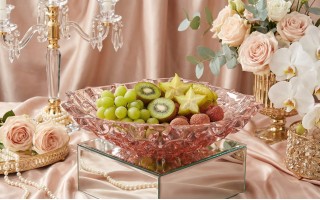 Misa kryształowa 35 cm  Samba Pink