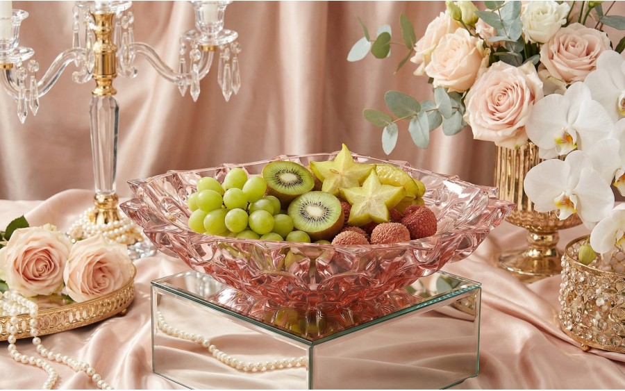 Misa kryształowa 35 cm  Samba Pink