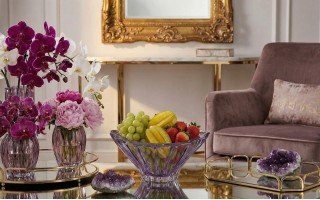 Misa kryształowa 22 cm Plantica Amethyst