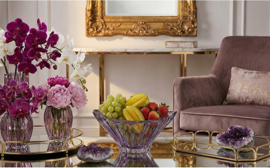 Misa kryształowa 22 cm Plantica Amethyst