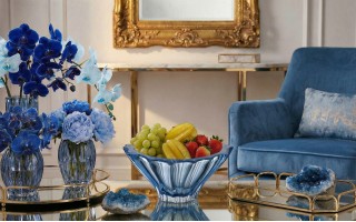 Misa kryształowa 22 cm Plantica Blue