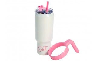 Kubek termiczny do napojów 1 L biały Paris Hilton