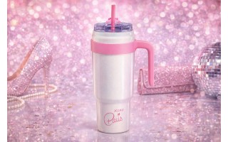 Kubek termiczny do napojów 1 L biały Paris Hilton