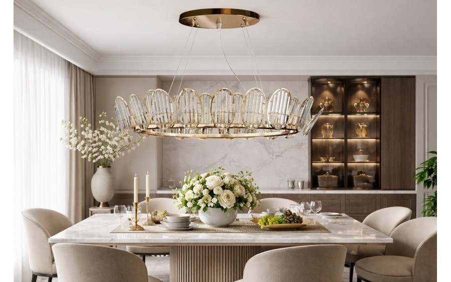 Lampa wisząca kryształowa Butterfly 60267/18 oval.