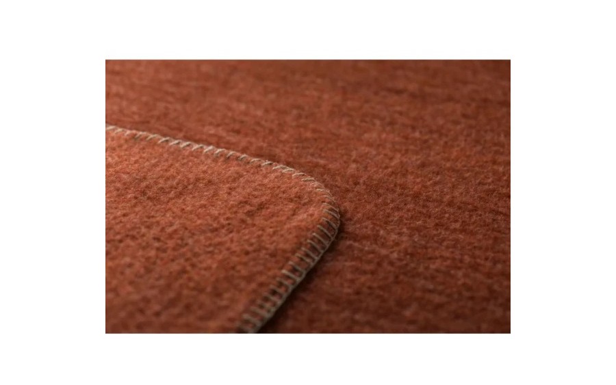 Koc wełniany 160x200 cm MERANO 07547460 Terracotta