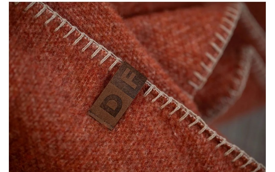 Koc wełniany 160x200 cm MERANO 07547460 Terracotta