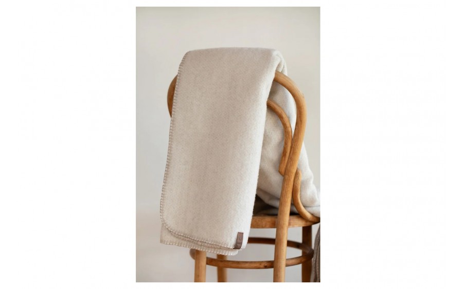 Koc wełniany 160x200 cm MERANO 07548060 Ecru