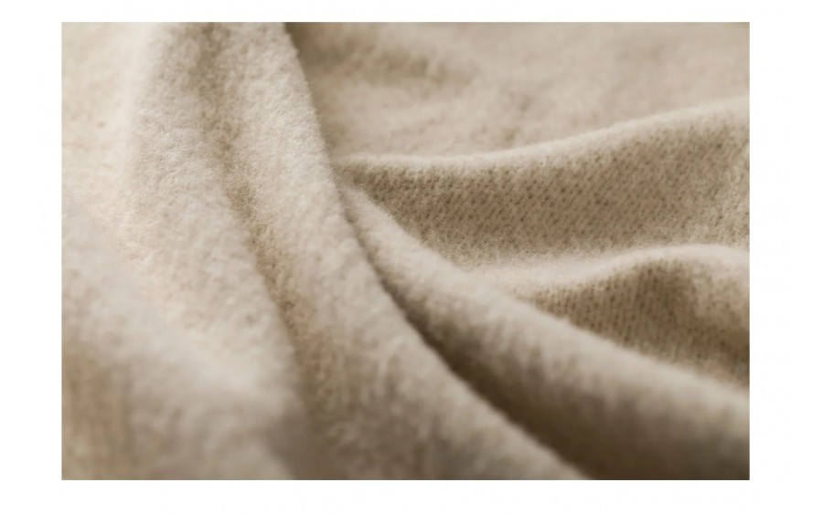 Koc wełniany 160x200 cm MERANO 07548060 Ecru