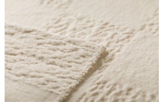 Koc wełniany 150x200 cm Teddy 03756050 offwhite