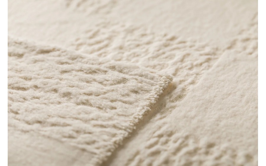 Koc wełniany 150x200 cm Teddy 03756050 offwhite