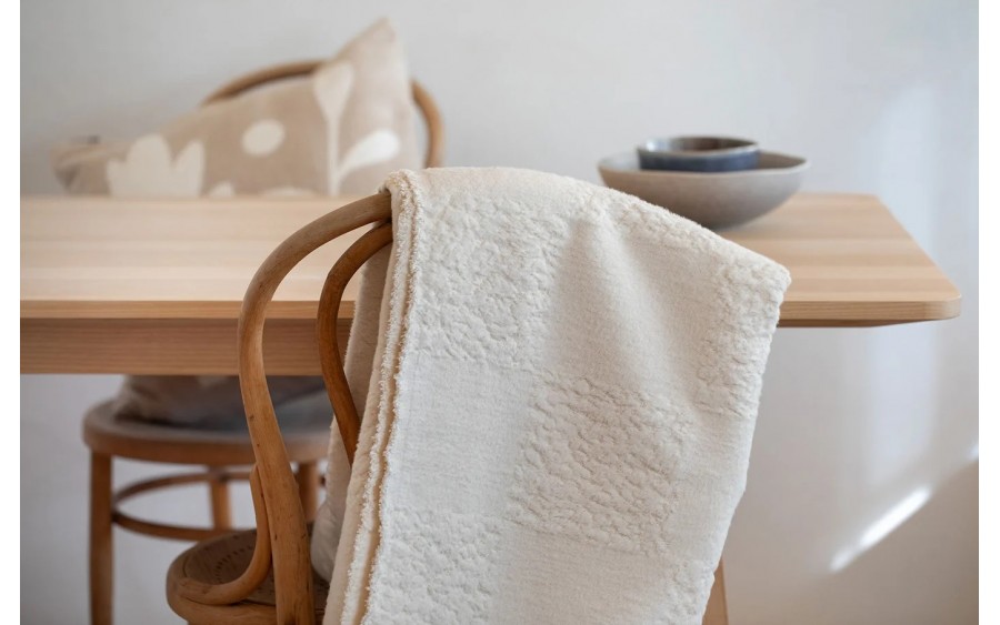 Koc wełniany 150x200 cm Teddy 03756050 offwhite