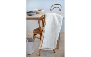 Koc wełniany 150x200 cm Teddy 03756050 offwhite