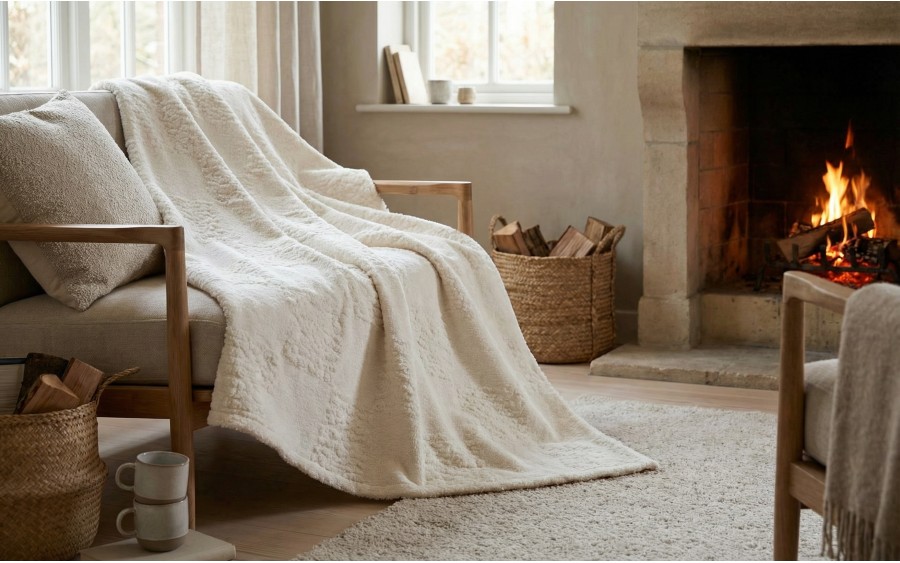 Koc 150x200 cm Teddy 03756050 offwhite