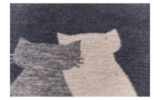 Koc dla zwierzaka 70x90 cm Koty i Księżyc 73499879