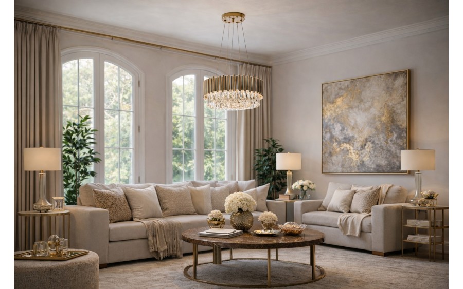 Lampa wisząca kryształowa Gold Stic 60181/13