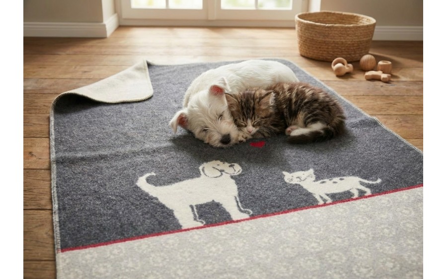 Koc dla zwierzaka 70x90 cm Kot i Pies 62599879