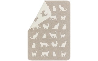 Koc dla zwierzaka 70x90 cm Beżowe Koty 71539379