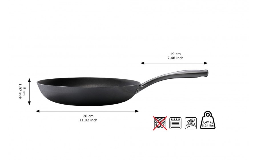 Patelnia żeliwna 28 cm Skottsberg cast iron