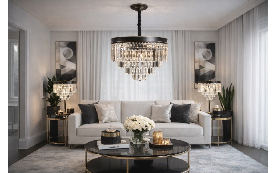 Lampa stołowa kryształowa Monk 33291/10