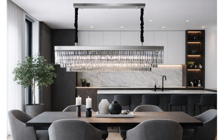 Lampa wisząca kryształowa Monk Chrome 33291/15