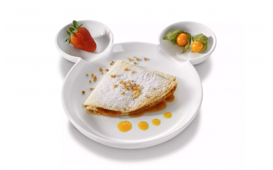 Talerz dziecięcy 26,5 cm Miś biały