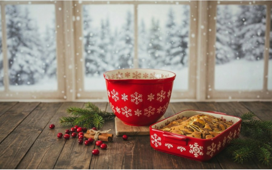 Półmisek do zapiekania 28x18,5x6 cm Śnieżynka