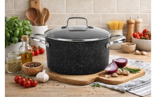 Garnek z pokrywką 24 cm na indukcję Alu Crossroad
