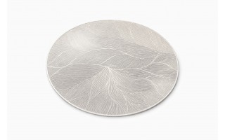 Mata stołowa 38 cm dekoracyjna Glossy srebrna 60252 wz. 2