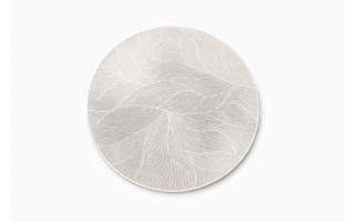 Mata stołowa 38 cm dekoracyjna Glossy srebrna 60252 wz. 2