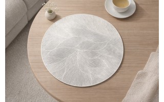 Mata stołowa 38 cm dekoracyjna Glossy srebrna 60252 wz. 2