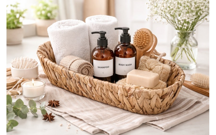 Koszyk z hiacyntu wodnego 35x13x7 cm Amparo