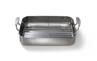 Brytfanna z rusztem 35x25 cm Stainless Steel