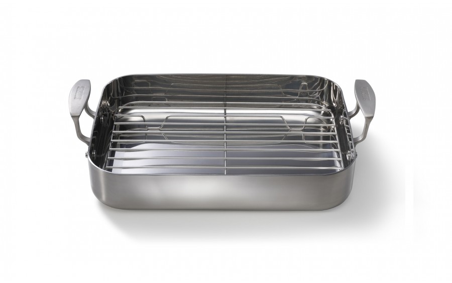 Brytfanna z rusztem 35x25 cm Stainless Steel