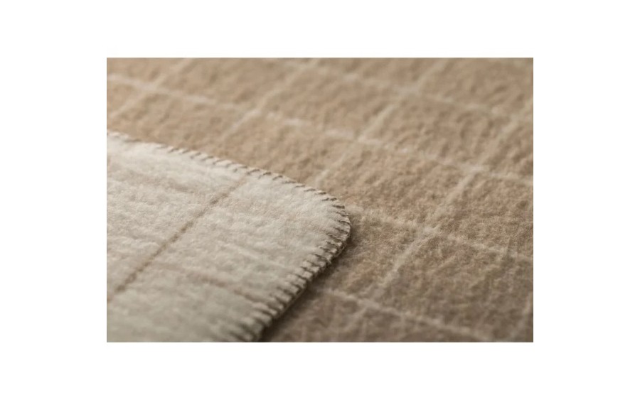 Koc wełniany 160x200 cm Offwhite 07566060