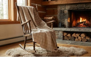 Koc wełniany 160x200 cm Offwhite 07566060