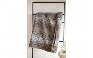 Koc bawełniany 150x200 cm SAVONA Smoke 22439350