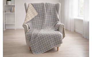 Koc bawełniany 150x200 cm SAVONA Light Grey 22539250