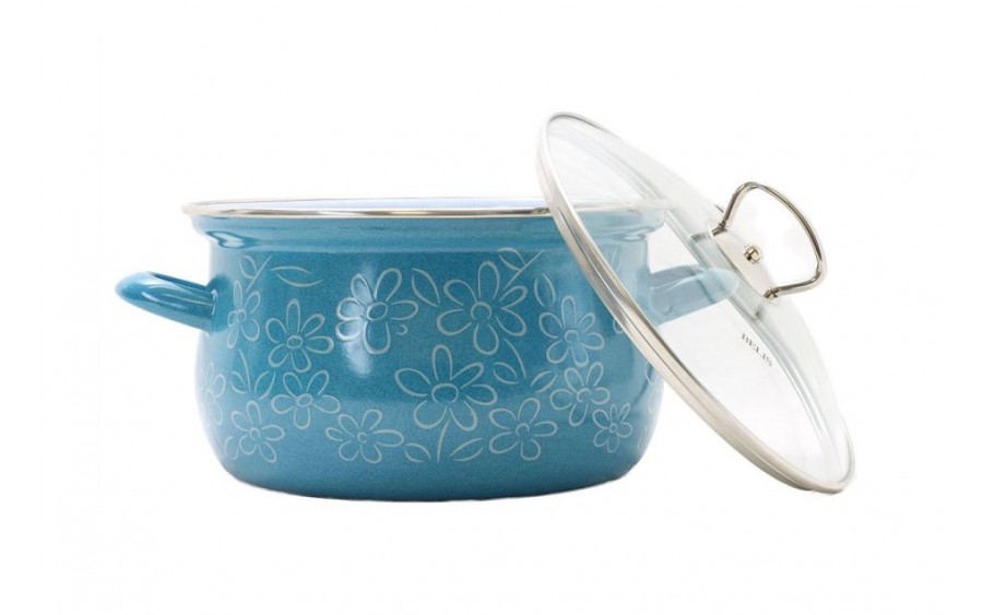 Komplet 4 garnków z pokrywkami Belis Flower 169690