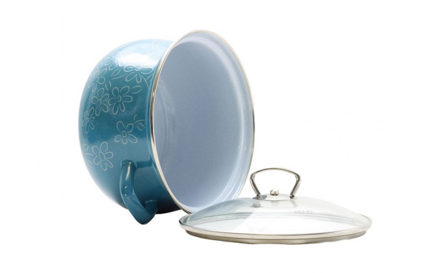 Komplet 4 garnków z pokrywkami Belis Flower 169690