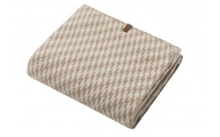 Koc wełniany 160x200 cm MERANO 07558060 Ecru pepitka