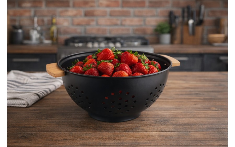 Durszlak z bambusowymi rączkami 24x10 cm Modern Kitchen