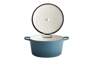 Garnek żeliwny 6 L Stars turkus