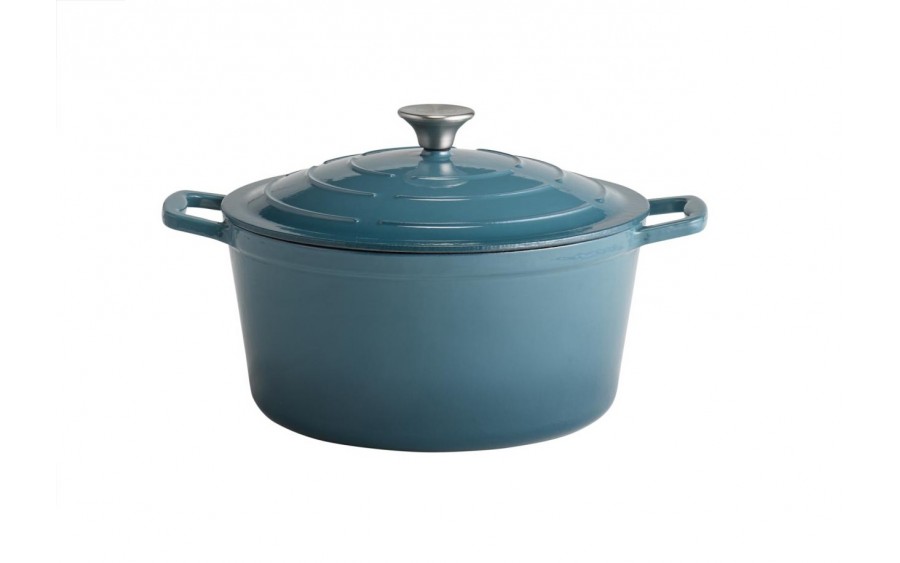 Garnek żeliwny 6 L Stars turkus