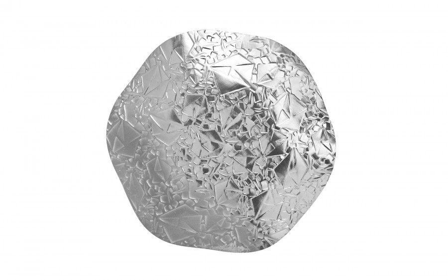 Podstawka szklana 20 cm falowana złota RF0704