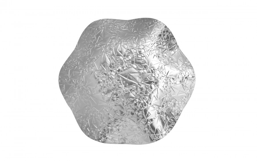 Podstawka szklana 24,5 cm falowana złota RF0706