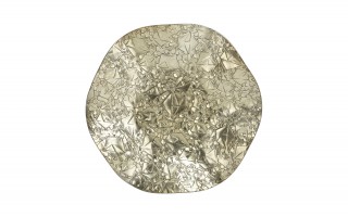 Podstawka szklana 24,5 cm falowana złota RF0706