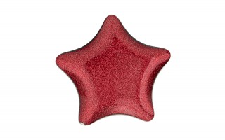 Podstawka szklana 17 cm gwiazda czerwona RF071