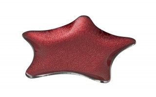 Podstawka szklana 17 cm gwiazda czerwona RF071