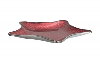 Podstawka szklana 17 cm gwiazda czerwona RF071