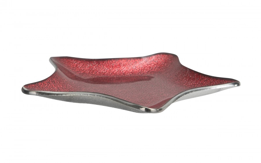 Podstawka szklana 17 cm gwiazda czerwona RF071